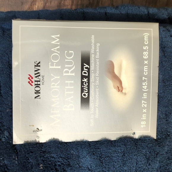 Memory Foam Bath Rug - Navy Blue - Picture 2 of 2